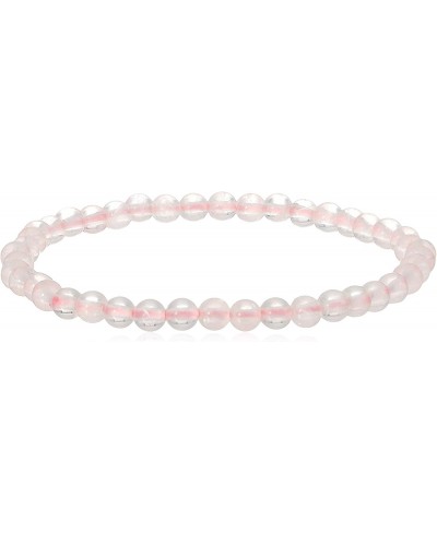 4mm Smooth Round Rose Quartz Stretch Bracelets in Various Sizes (6 6.5 7 7.5 8 Inches) $15.05 Strand