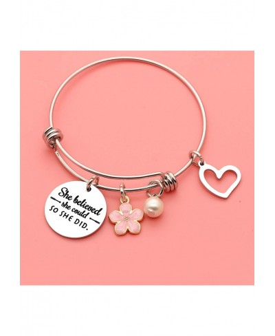 Inspirational Quote Bracelet Gifts Women Girl's Jewelry Charm Pendant Bangle Gift for Daughter Niece Sister Best Friends $14....