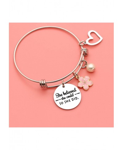 Inspirational Quote Bracelet Gifts Women Girl's Jewelry Charm Pendant Bangle Gift for Daughter Niece Sister Best Friends $14....