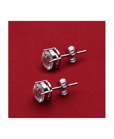 925 Sterling Silver Oval Cut Clear Quartz Gemstone Stud Earrings For Women $23.14 Stud