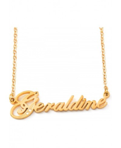 Italic Geraldine Name Necklace Personalized Gold Tone Dainty Necklace - Jewelry Gift Women Girlfriend Mother Sister Friend $3...