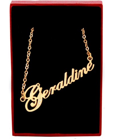 Italic Geraldine Name Necklace Personalized Gold Tone Dainty Necklace - Jewelry Gift Women Girlfriend Mother Sister Friend $3...