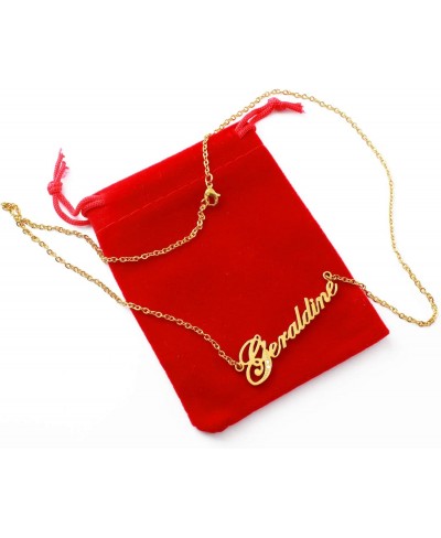 Italic Geraldine Name Necklace Personalized Gold Tone Dainty Necklace - Jewelry Gift Women Girlfriend Mother Sister Friend $3...