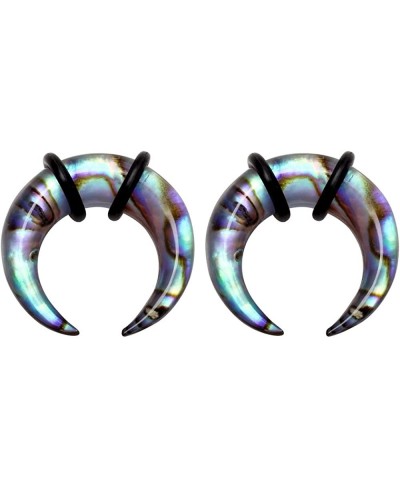 Hand Carved Organic Abalone Shell Pincher Taper Plugs with O-Rings Sold as a Pair $19.41 Piercing Jewelry