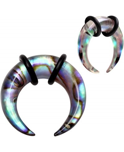 Hand Carved Organic Abalone Shell Pincher Taper Plugs with O-Rings Sold as a Pair $19.41 Piercing Jewelry