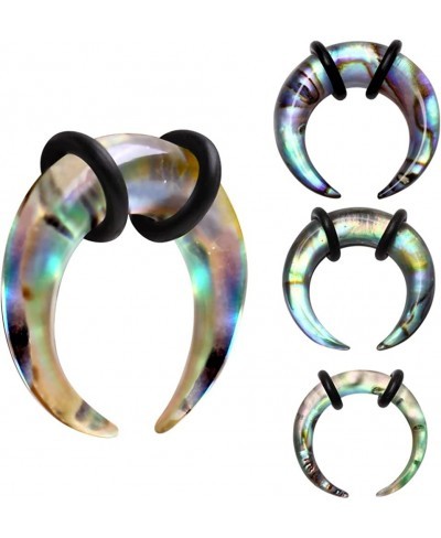 Hand Carved Organic Abalone Shell Pincher Taper Plugs with O-Rings Sold as a Pair $19.41 Piercing Jewelry