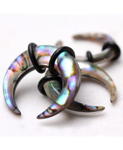 Hand Carved Organic Abalone Shell Pincher Taper Plugs with O-Rings Sold as a Pair $19.41 Piercing Jewelry