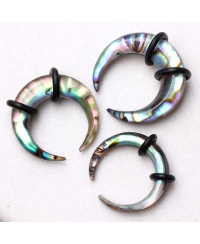 Hand Carved Organic Abalone Shell Pincher Taper Plugs with O-Rings Sold as a Pair $19.41 Piercing Jewelry