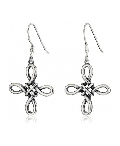 925 Sterling Silver Celtic Earrings for Women - Oxidized Silver or Rose Gold Plated with Celtic Knot & Cross Twist Design $27...