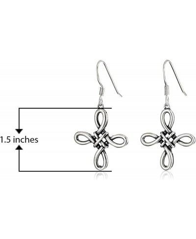 925 Sterling Silver Celtic Earrings for Women - Oxidized Silver or Rose Gold Plated with Celtic Knot & Cross Twist Design $27...