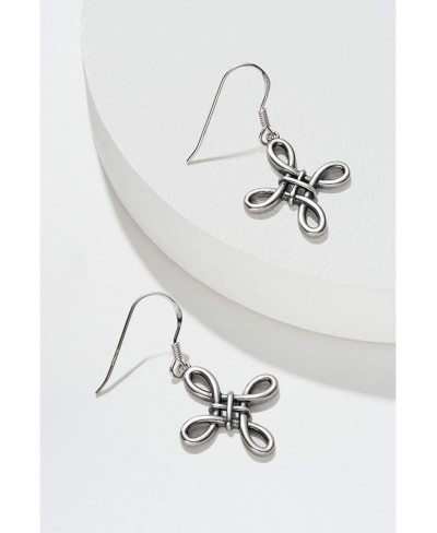 925 Sterling Silver Celtic Earrings for Women - Oxidized Silver or Rose Gold Plated with Celtic Knot & Cross Twist Design $27...