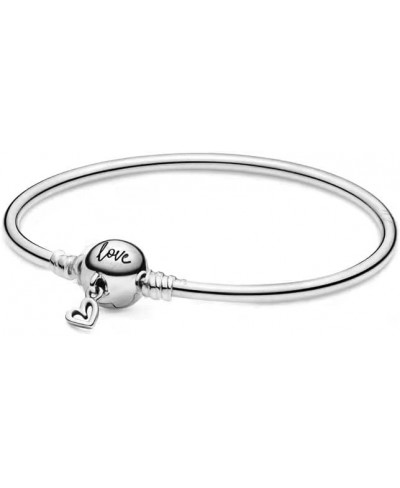925 Sterling Silver Snake Chain Bracelet Fully compatible with Pandora charms With Mickey Mouse head Clasp Charm Bracelets gi...