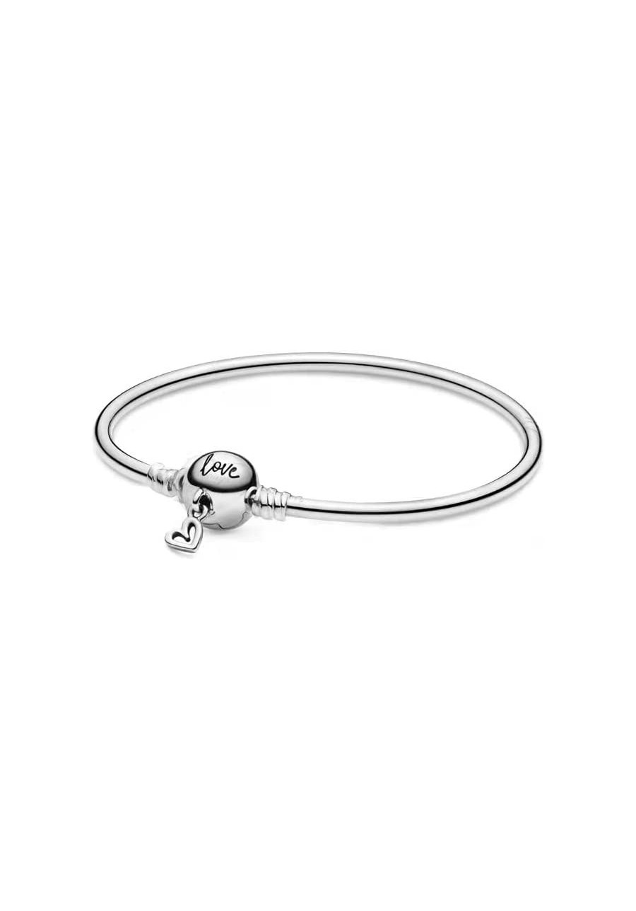 925 Sterling Silver Snake Chain Bracelet Fully compatible with Pandora charms With Mickey Mouse head Clasp Charm Bracelets gi...