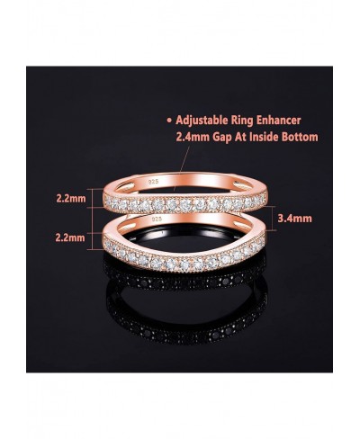 Womens Wedding Band Ring Enhancers Round White AAAAA CZ 925 Sterling Silver Guard Rings Sz 4-13 $30.62 Wedding Bands