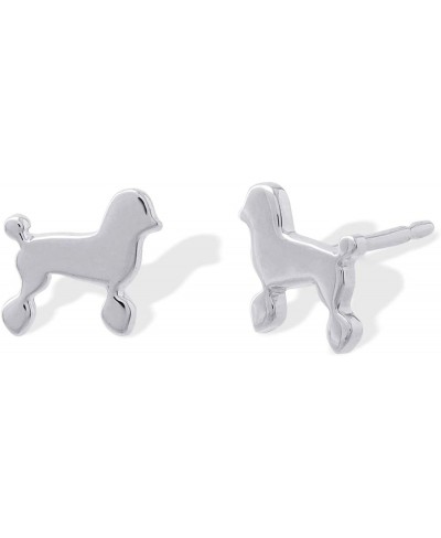 Sterling Silver Poodle Dog Stud Earrings $21.86 Stud