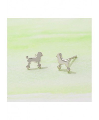 Sterling Silver Poodle Dog Stud Earrings $21.86 Stud