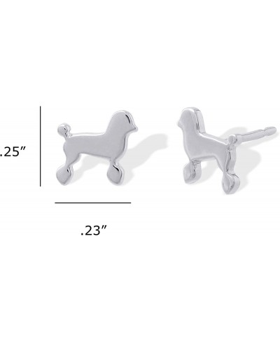 Sterling Silver Poodle Dog Stud Earrings $21.86 Stud