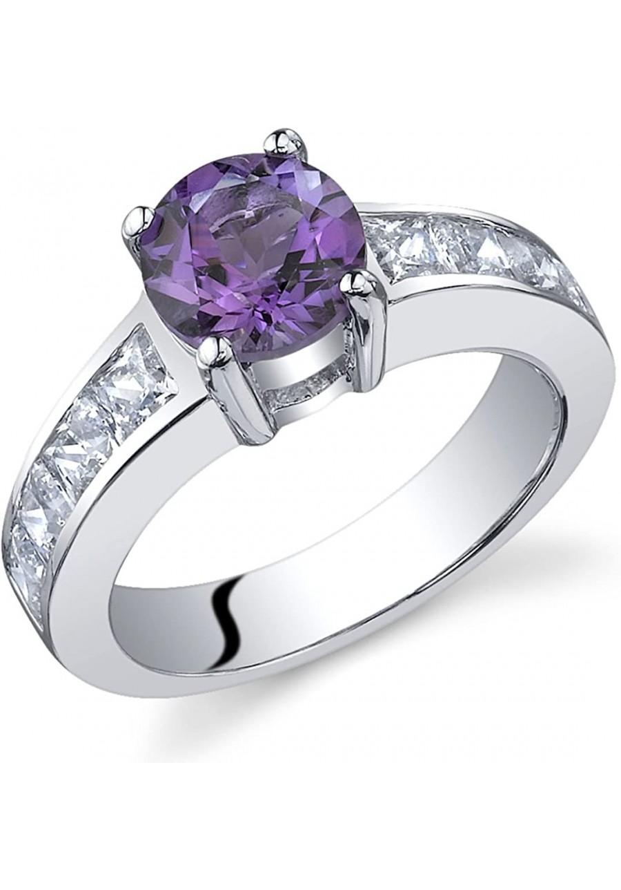 Simply Sophisticated 1.25 carats Amethyst Ring in Sterling Silver Rhodium Nickel Finish Sizes 5 to 9 $32.76 Statement