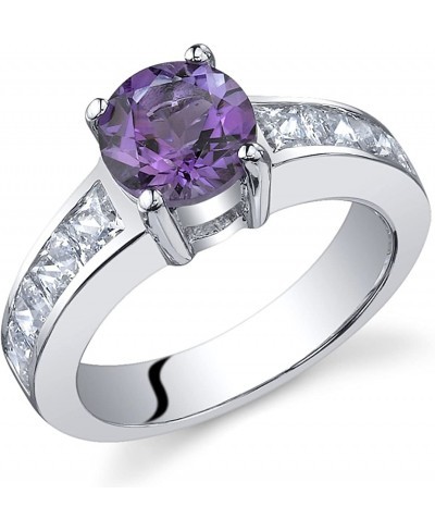 Simply Sophisticated 1.25 carats Amethyst Ring in Sterling Silver Rhodium Nickel Finish Sizes 5 to 9 $32.76 Statement