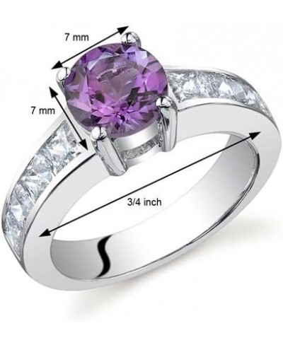 Simply Sophisticated 1.25 carats Amethyst Ring in Sterling Silver Rhodium Nickel Finish Sizes 5 to 9 $32.76 Statement