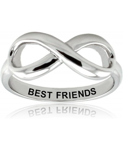 Sterling Silver Best Friends Engraved Infinity Ring $16.40 Statement