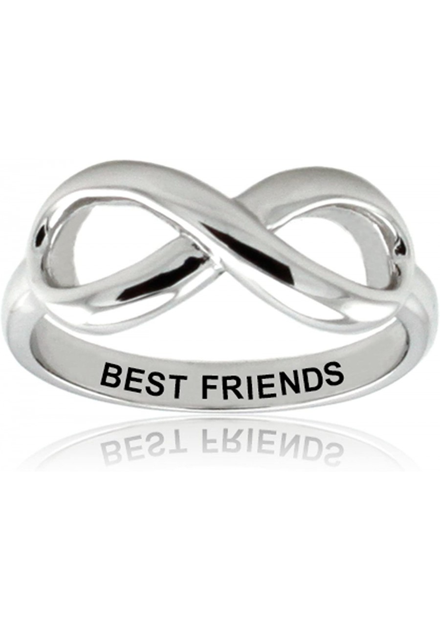 Sterling Silver Best Friends Engraved Infinity Ring $16.40 Statement