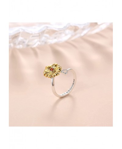 Sunflower Adjustable Ring Pure Copper Material Cocktail Party Rings Size 5-10 You are My Sunshine Classic Cute Bands for Wome...