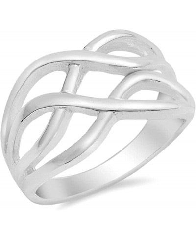 Sterling Silver Women's Simple Knot Ring 925 Band New 12mm Sizes 4-13 $24.82 Bands