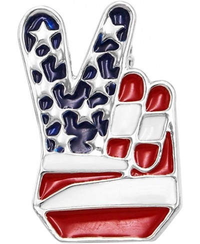 Red White And Blue Patriotic USA Flag Peace Hand Sign July 4th Brooch Pin 1.25 $17.90 Brooches & Pins