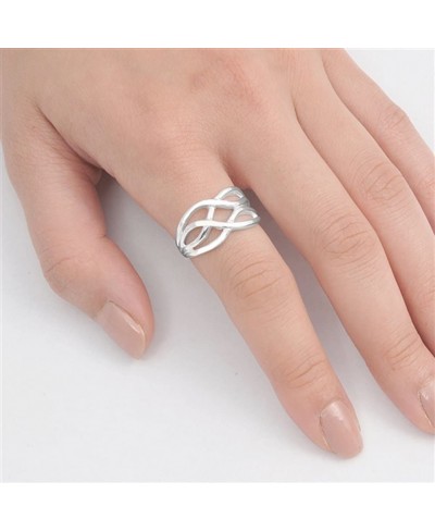 Sterling Silver Women's Simple Knot Ring 925 Band New 12mm Sizes 4-13 $24.82 Bands