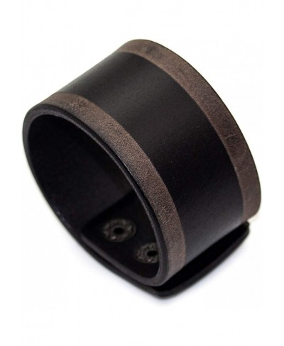 Punk Alloy Buckle Wide Wristband Leather Cuff Bracelet $10.88 Cuff