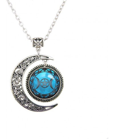 Full Moon Necklace Triple Goddess Pendant Wiccan Jewelry Moon Goddess Jewelry Wiccan Necklace Charm Gifts $11.56 Pendant Neck...