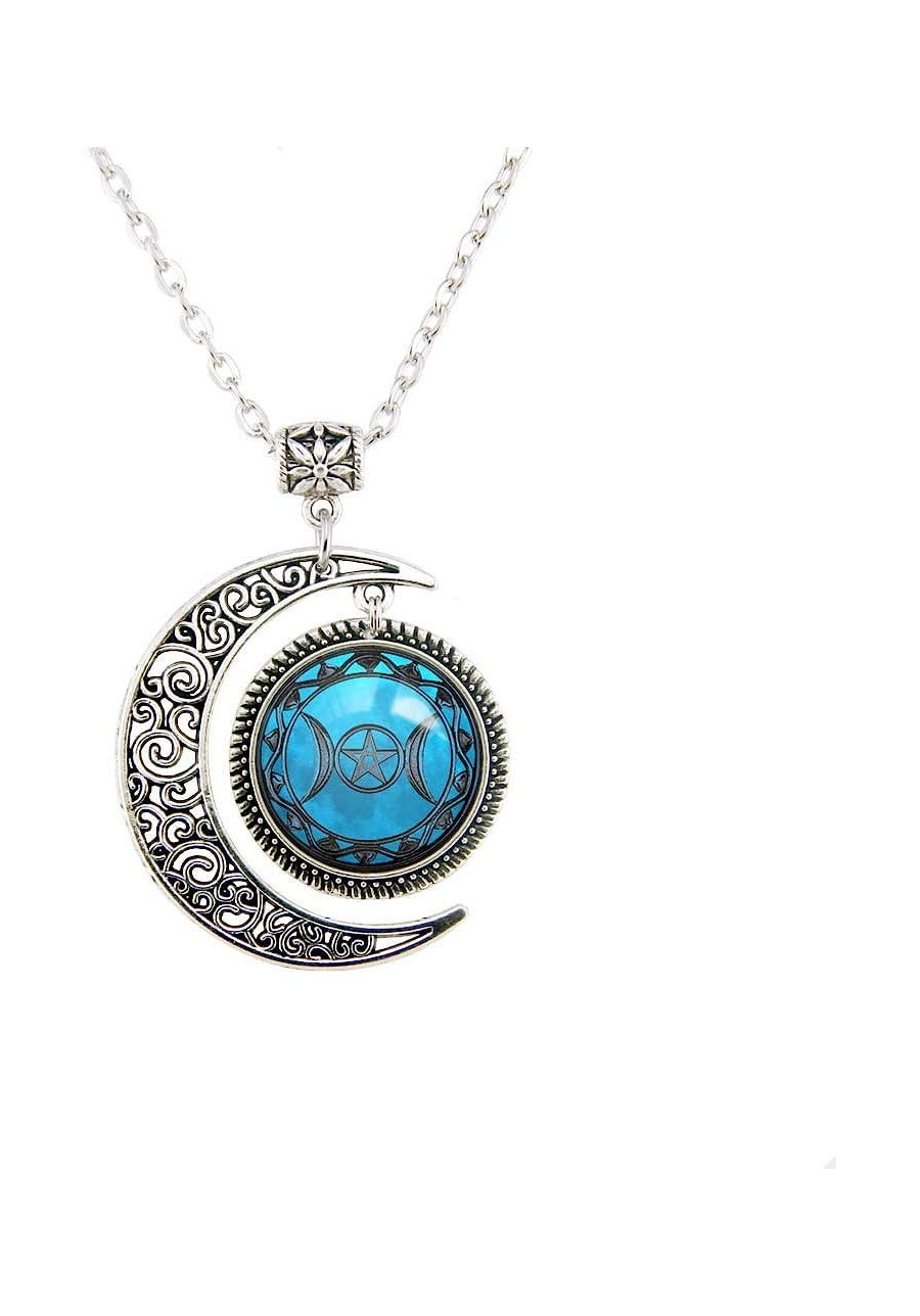 Full Moon Necklace Triple Goddess Pendant Wiccan Jewelry Moon Goddess Jewelry Wiccan Necklace Charm Gifts $11.56 Pendant Neck...