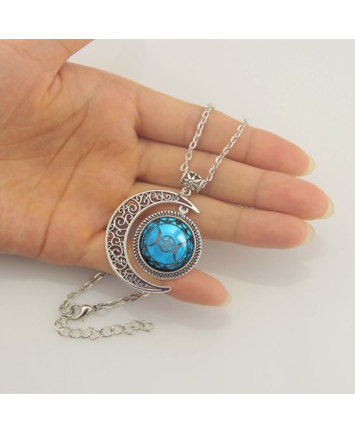 Full Moon Necklace Triple Goddess Pendant Wiccan Jewelry Moon Goddess Jewelry Wiccan Necklace Charm Gifts $11.56 Pendant Neck...