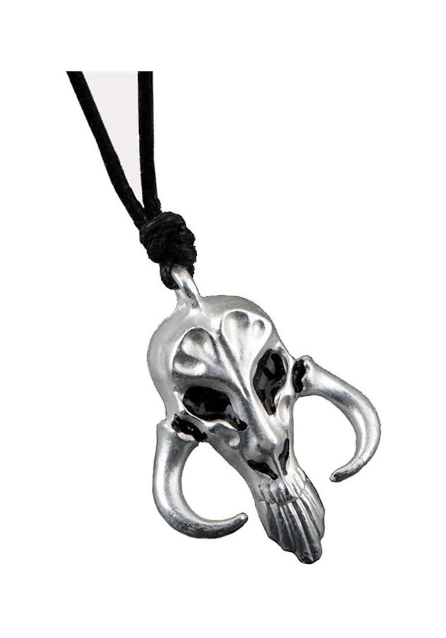 Mandalorian Mythosaur Skull Silver Pendant Necklace $11.06 Pendant Necklaces