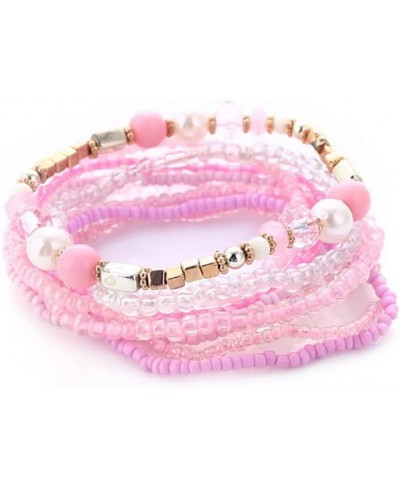 10pcs/set Boho Multilayer Stackable Bracelets Crystal Beaded Bracelets Set Multicolor Bohemian Handmade Beaded Bracelets Stra...