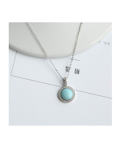 925 Sterling Silver Necklace Larimar Eearrings Natural Gemstones Women Jewelry Sets 14k White Gold Plated 18”Silver Chain $44...