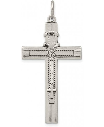 Sterling Silver Antiqued Rosary Cross Pendant $46.97 Pendants & Coins