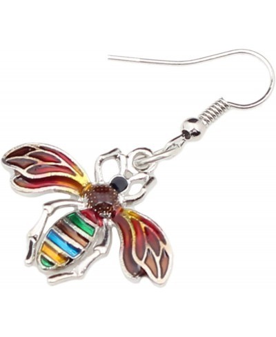 Metal Enamel Bee Drop Earrings Honey Dangle Spring Summer Jewelry Gifts for Women Teens Girls (Multicolor) $14.84 Drop & Dangle