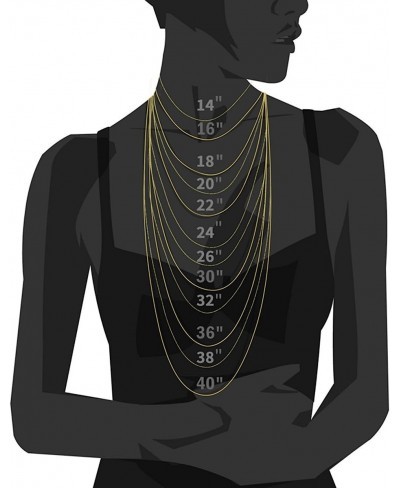 18K Gold Plated Over Sterling Silver Thin Italian Box Chain Necklace Sizes 14" - 40" Chain $15.59 Chains