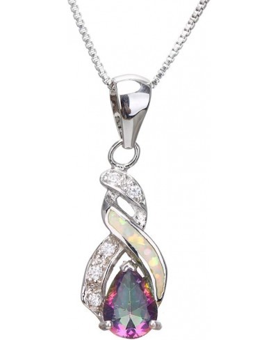 Jewelry Sets Australian Created Opal Necklace Earrings Mother's Day Gifts Jewelry for Mom (JS1) $22.82 Jewelry Sets