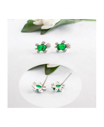 925 Sterling Silver Cute Turtle Stud Earrings Piercing for Women Fashion Jewelry Gifts WK90061 $16.61 Stud