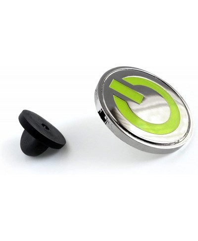 Power Button Glow-In-The-Dark Enamel Lapel Pin $13.75 Brooches & Pins