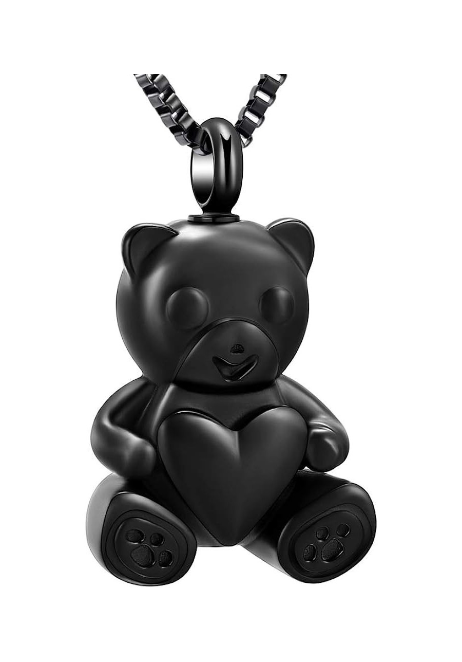 Teddy Bear Cremation Jewelry for Ashes Pet Urn Necklace for Ashes Memorial Pendant Ash Holder Keepsake Ashes Necklace for Men...