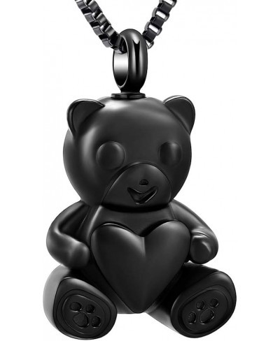 Teddy Bear Cremation Jewelry for Ashes Pet Urn Necklace for Ashes Memorial Pendant Ash Holder Keepsake Ashes Necklace for Men...