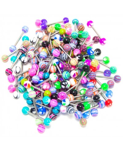 20pcs Colorful Women Tongue Ring Bar Stud (Random Color) $10.07 Piercing Jewelry