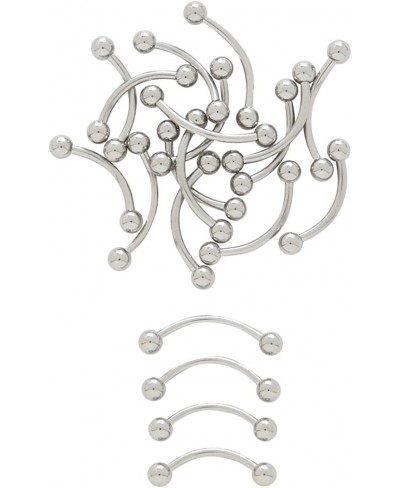 10pk of Steel Curved Barbells Eyebrow Belly Rings 316L Surgical Steel $13.36 Piercing Jewelry