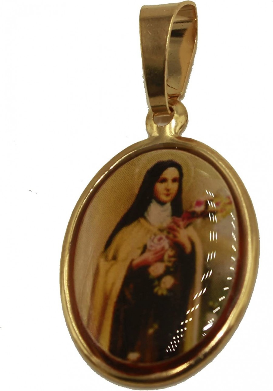 Santa Teresa De Jesus 18k Gold Plated Medal with 20 inch Chain $22.10 Pendants & Coins