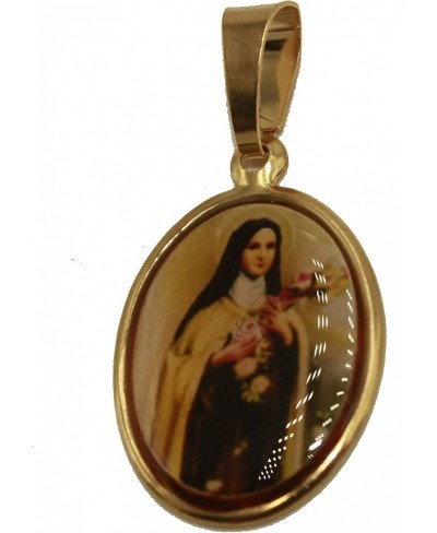 Santa Teresa De Jesus 18k Gold Plated Medal with 20 inch Chain $22.10 Pendants & Coins