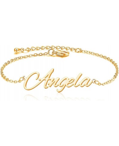 Name Bracelet Personalized Infinity Bracelet 18K Gold Plated Birthday Gift Jewelry Gifts Custom Bracelets for Women Girls 6.7...